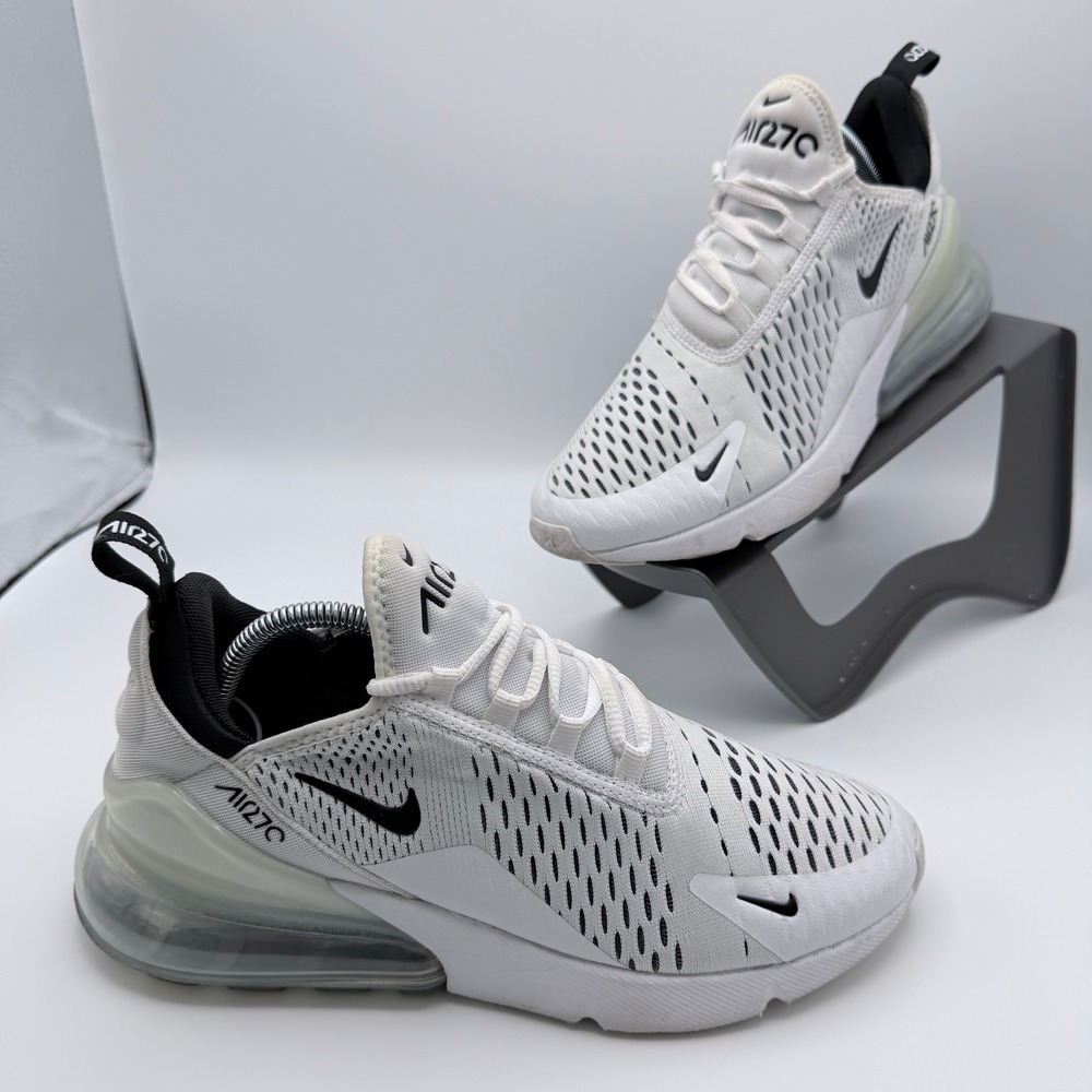 Nike Air Max 270 White Black AH6789-100 Womens Running Shoes Size 8